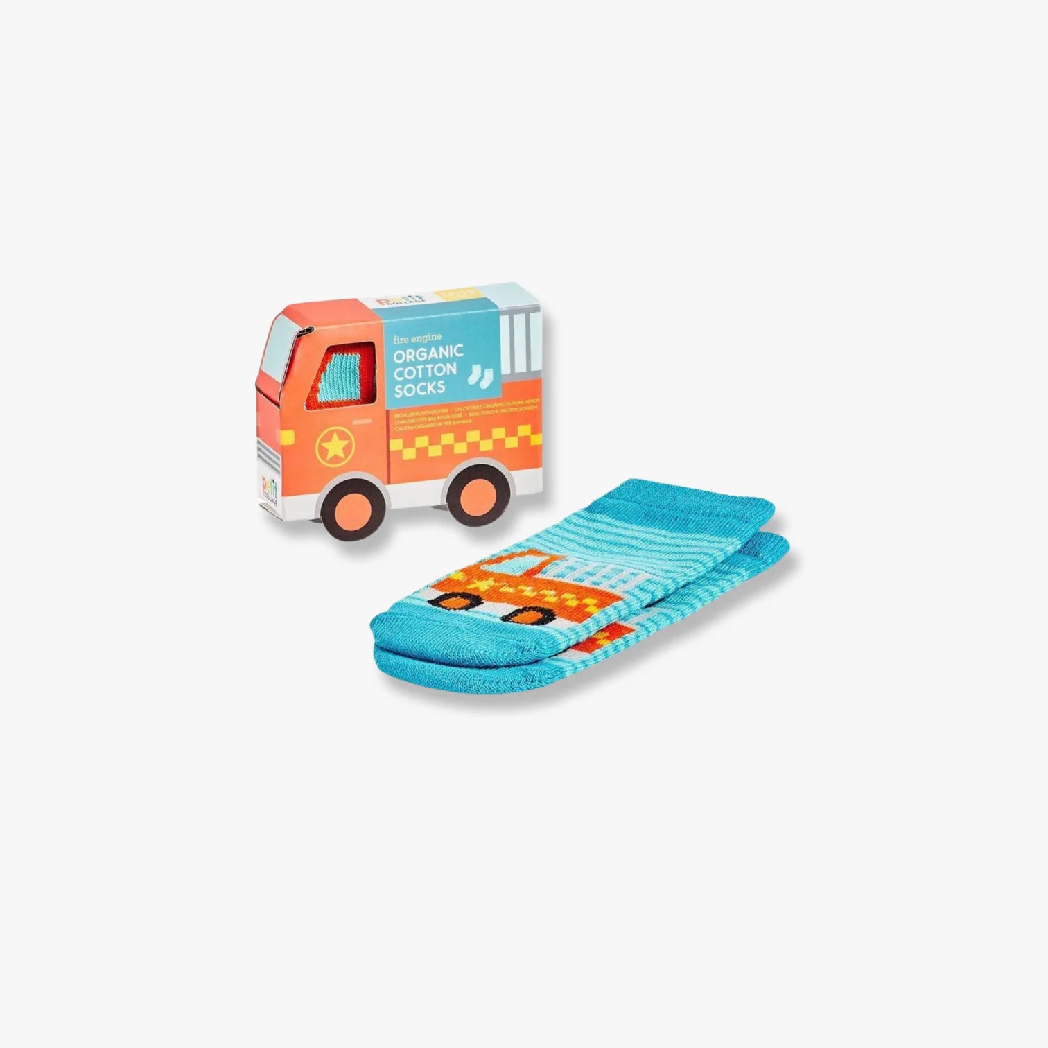 Organic Cotton Fire Engine Socks