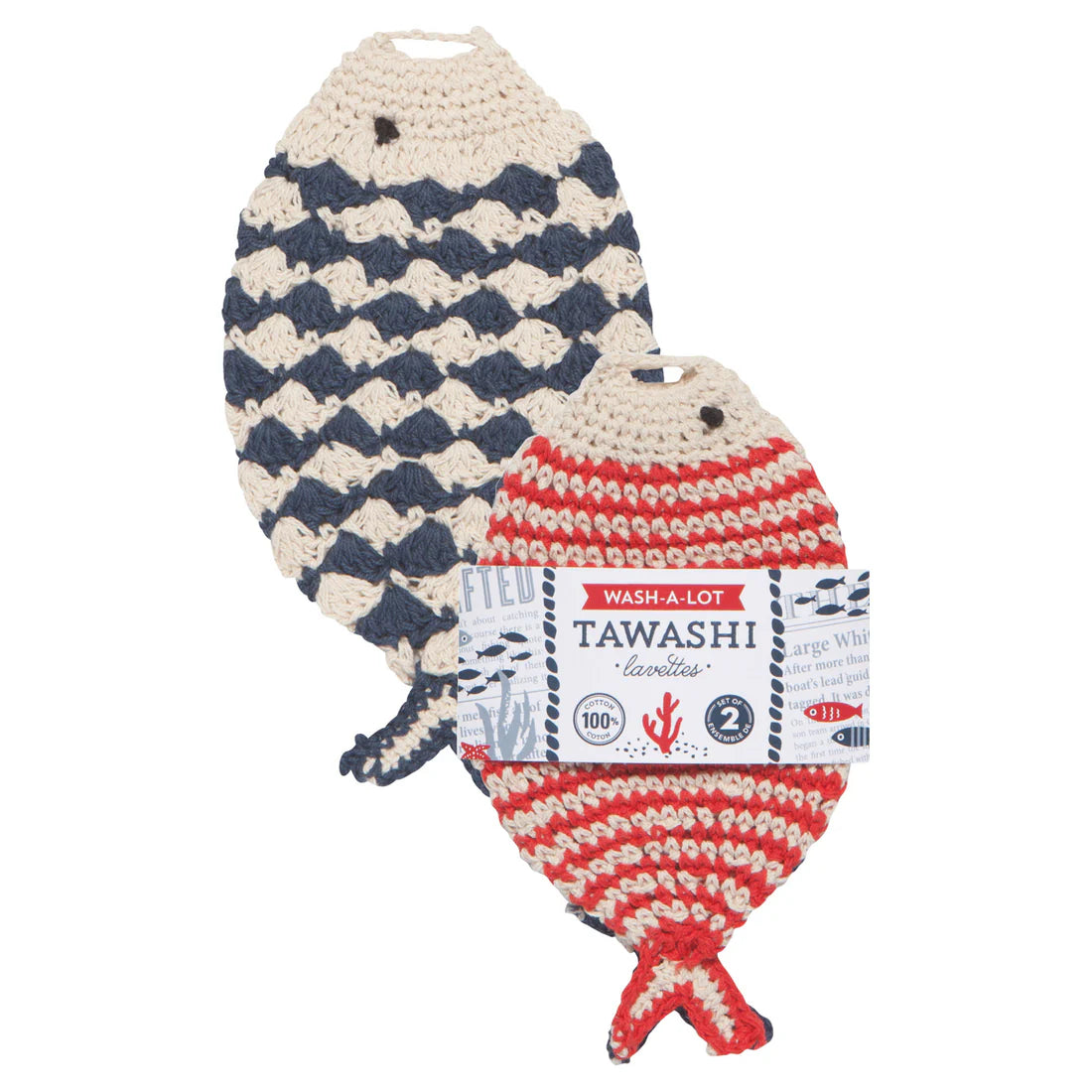 Little Fish Crochet Sponges - Set of 2