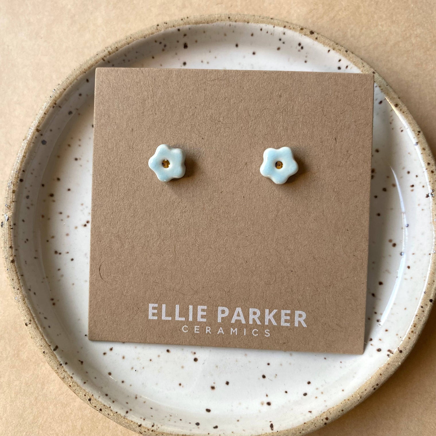 Ellie Parker Ceramics - Sky Blue Ceramic Flower Earring