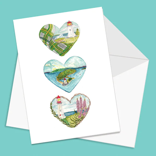 Cape Breton Lighthouses Heart Card