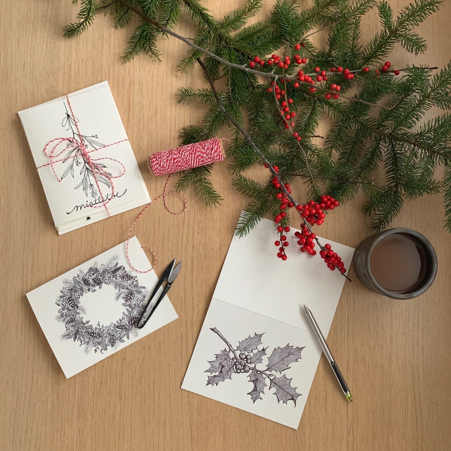 Hand Drawn Christmas Cards