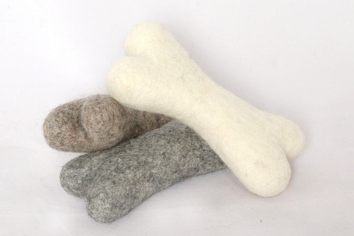 Felted Wool Dog Bones