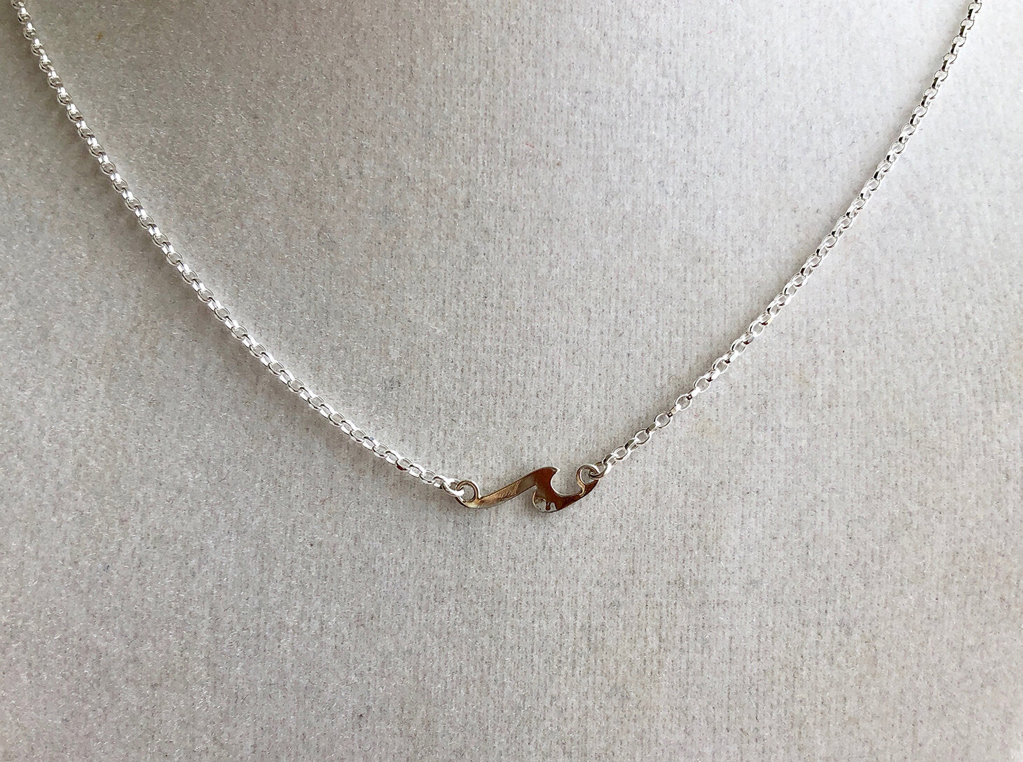 Bridget Turner Jewellery - Mini Wave Necklace in Silver