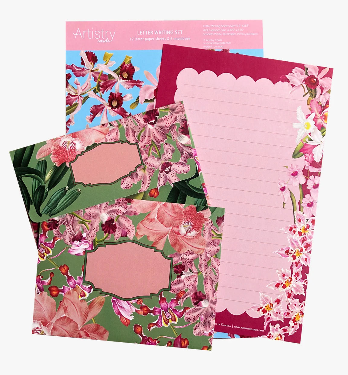Artistry Cards - Orchids Writing Set