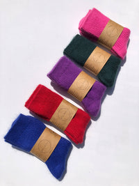 Billy Bamboo - Angora Wool Socks - Colourful Jewel Tones