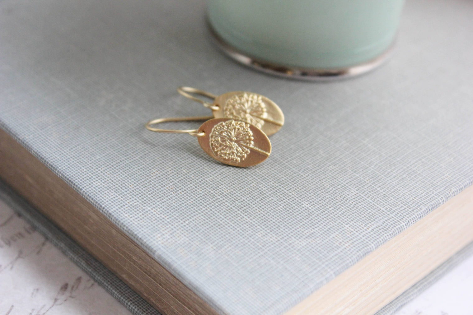 A Pocket of Posies - Small Dandelion Puff Earrings