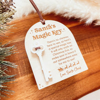 Knotty Design Co. - Santa's Magic Key Wooden Christmas Ornament