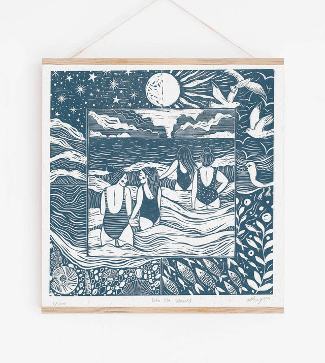 Prints by the Bay - Into the Waves Card