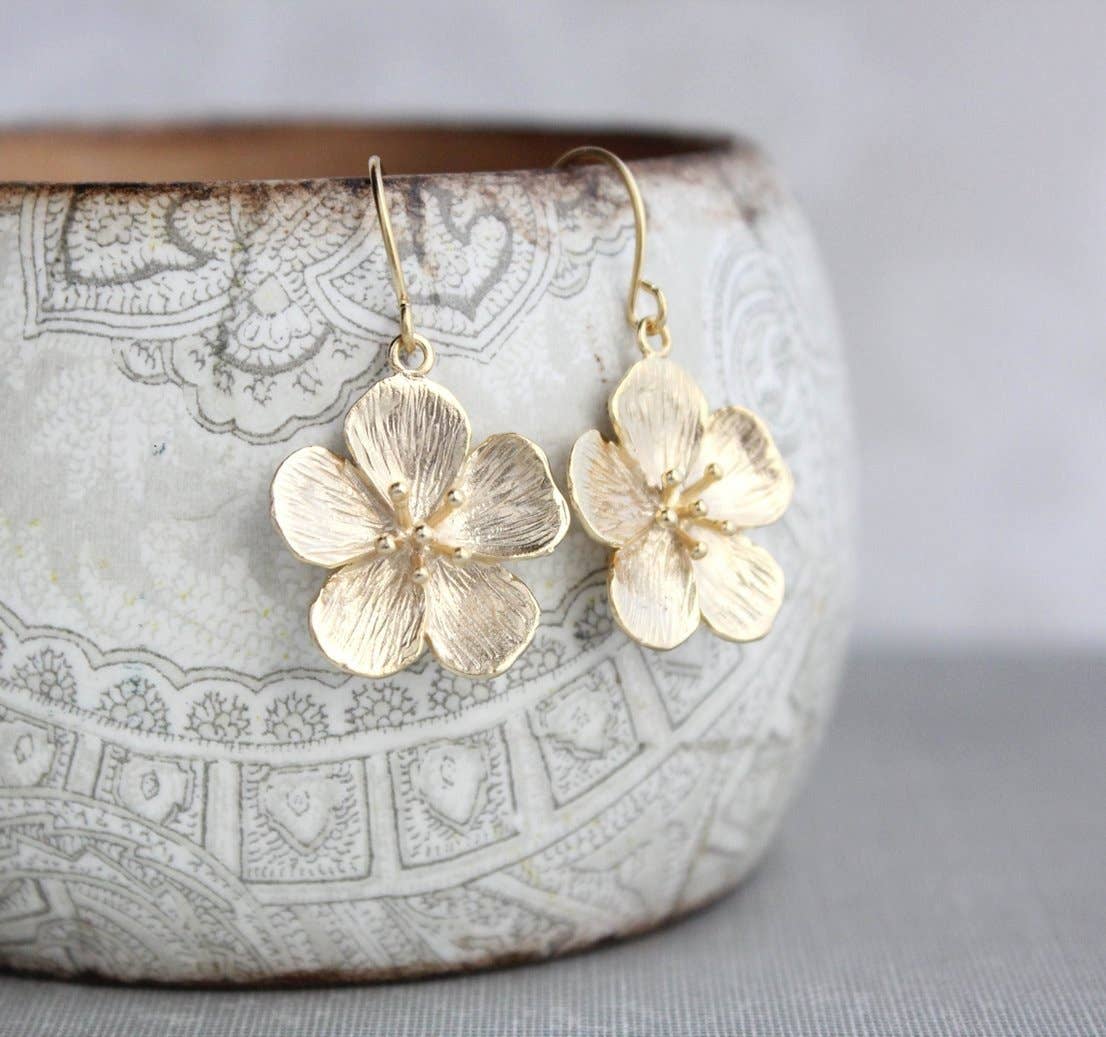 A Pocket of Posies - Cherry Blossom Earrings - Long and Short Styles