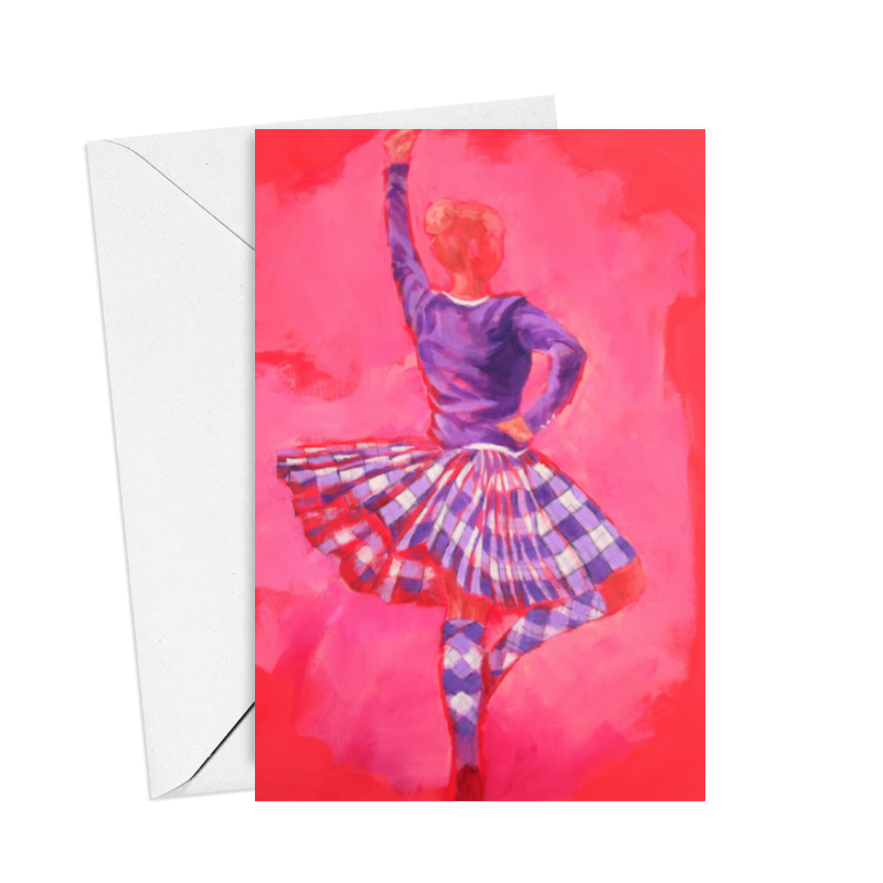 Purple Highland Dancer Card