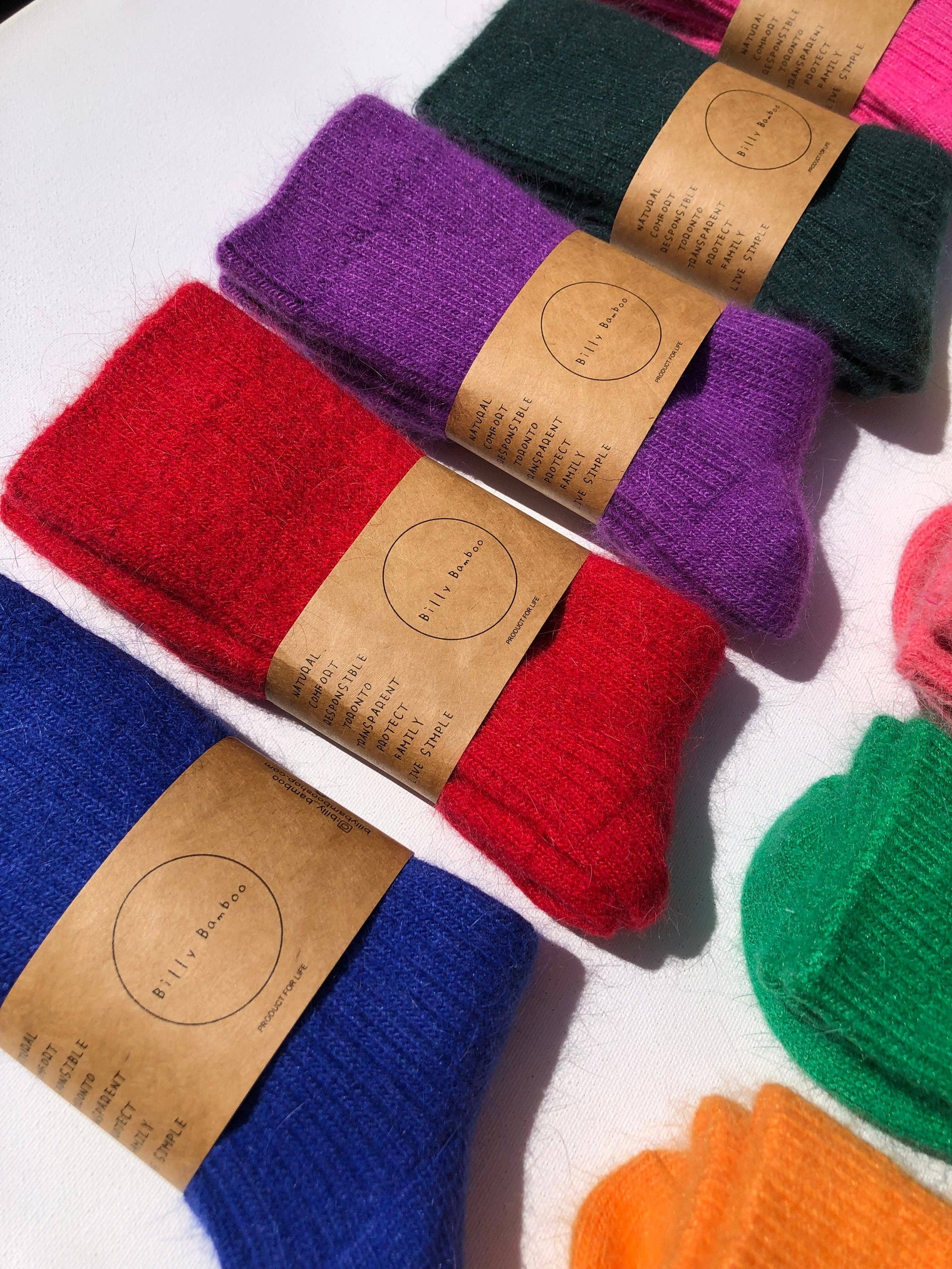 Billy Bamboo - Angora Wool Socks - Colourful Jewel Tones