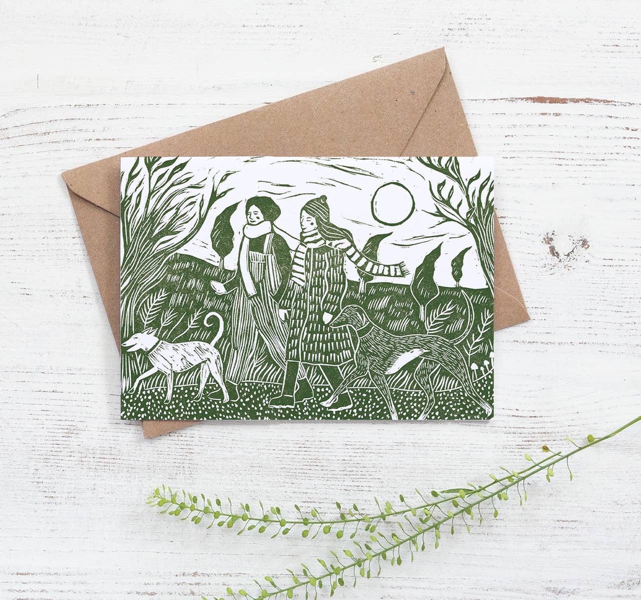 Prints by the Bay - A Windy Walk Card