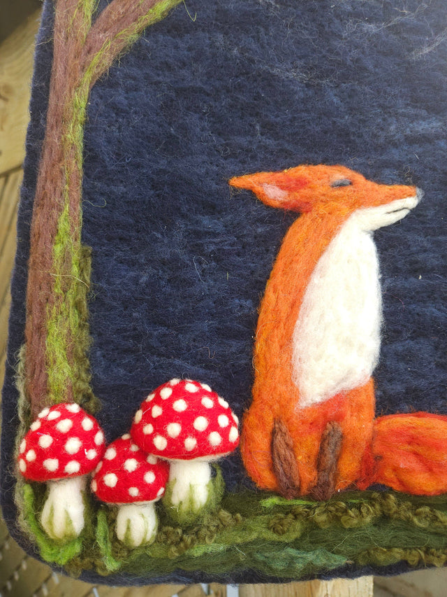 Magic of Wool - Felted Wall Art – Fox in Enchanted Forest