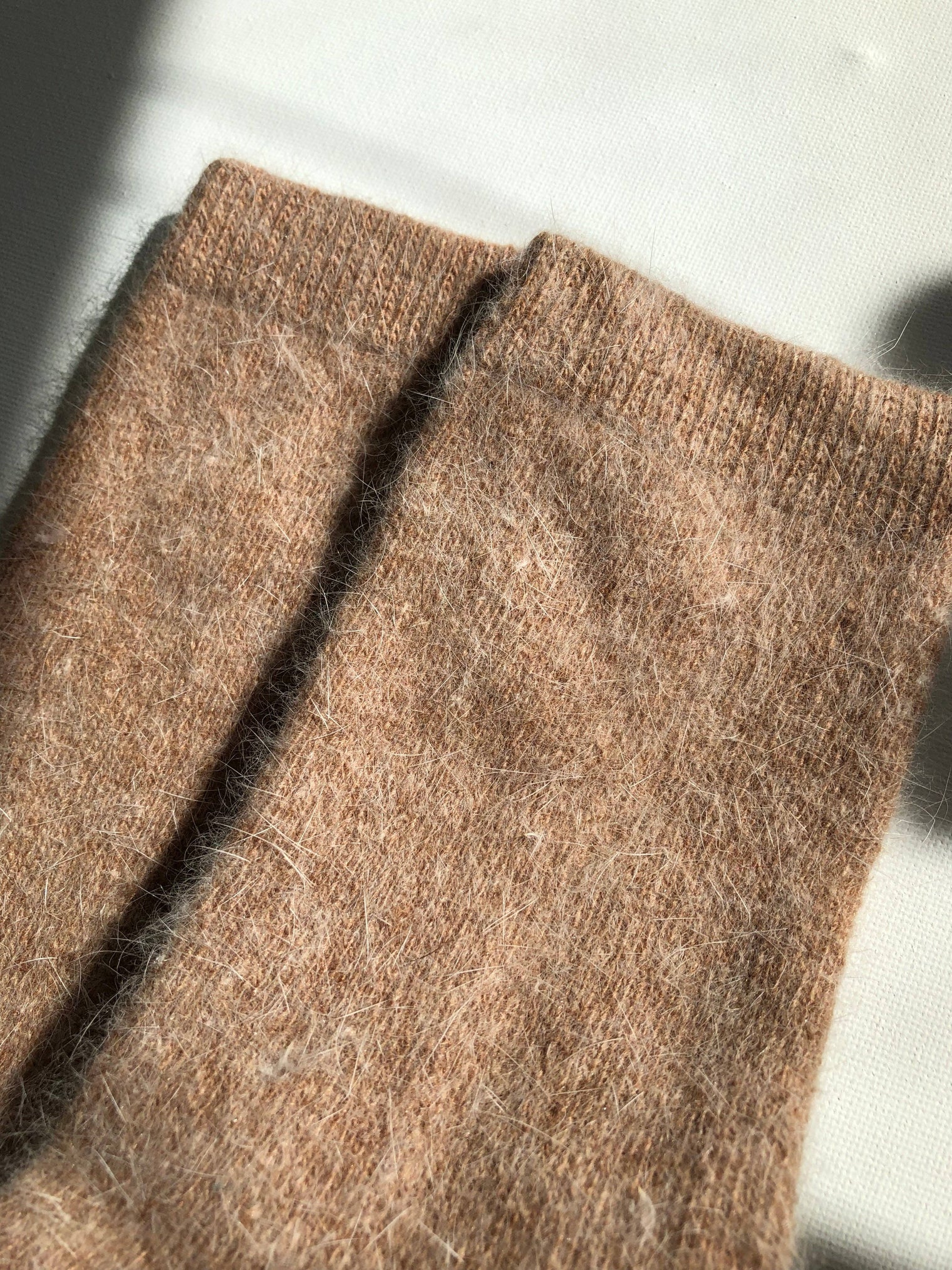 Billy Bamboo - FLUFFY ANGORA SOCKS - NEUTRAL