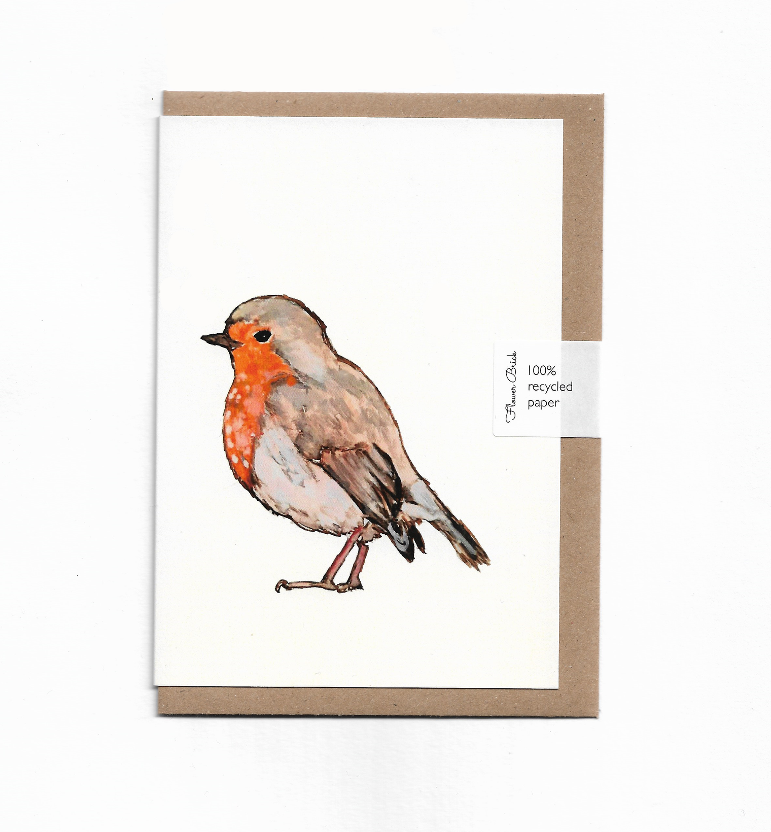 Flower Brick - A6 100% Recycled "Robin" Greeting Card