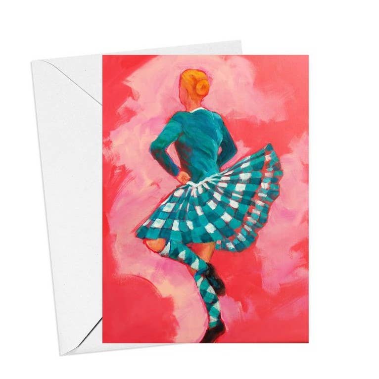 Green Highland Dancer Card