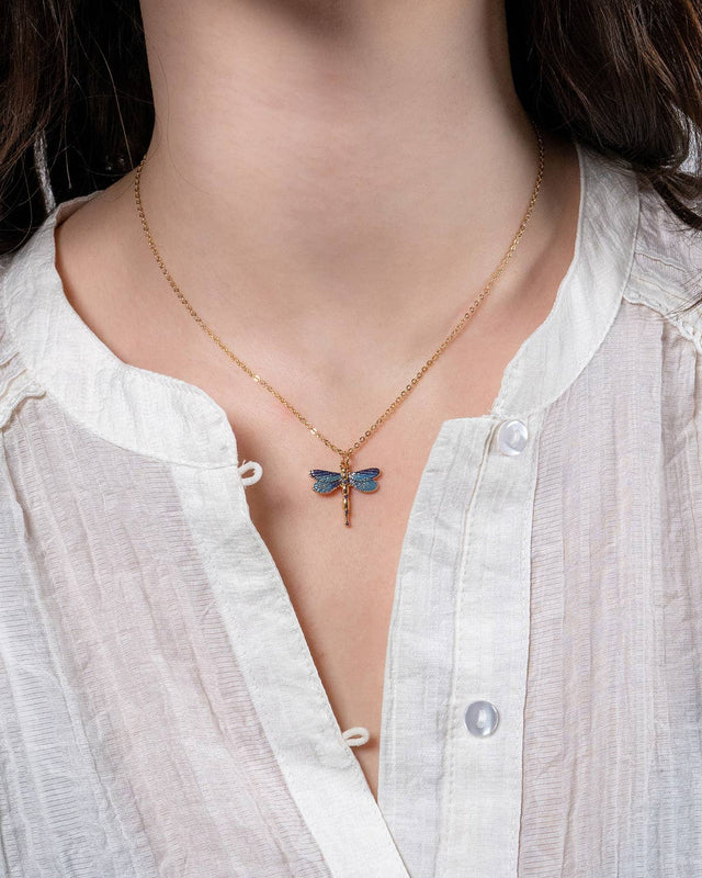 Fable England - FABLE Dragonfly Pendant Necklace
