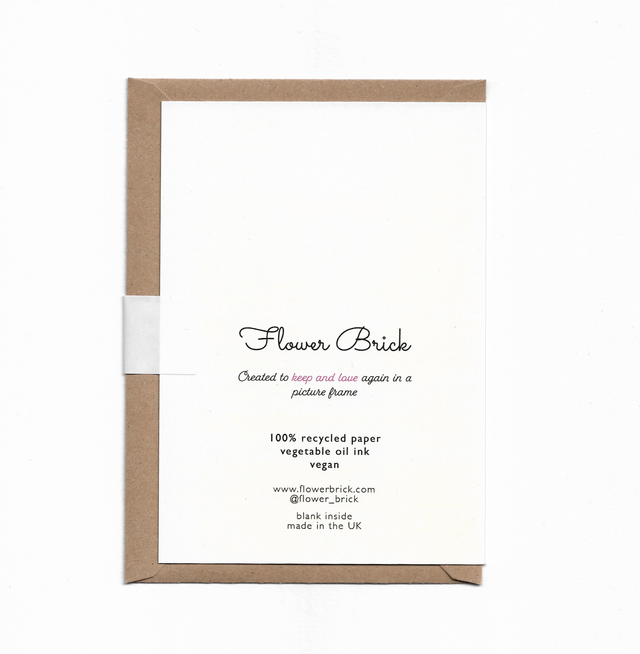 Flower Brick - A6 100% Recycled "Honesty" Greeting Card