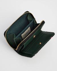 Fable England UK - Niva Print Small Purse in Green