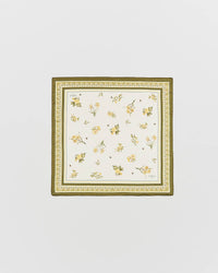 Fable England - Nouveau Floral Yellow Square Scarf