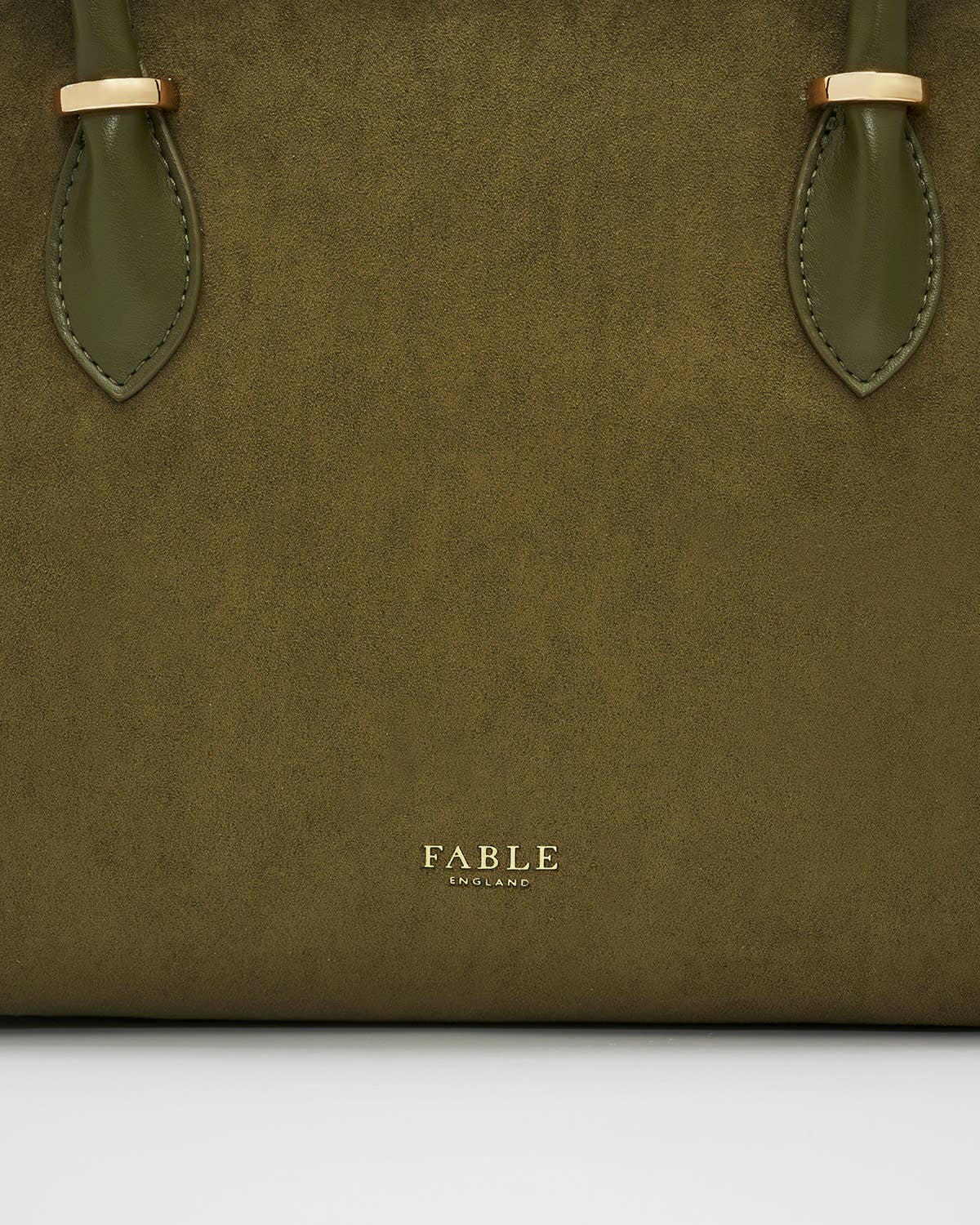Fable England UK - Amelia Shoulder Bag in Khaki Suedette
