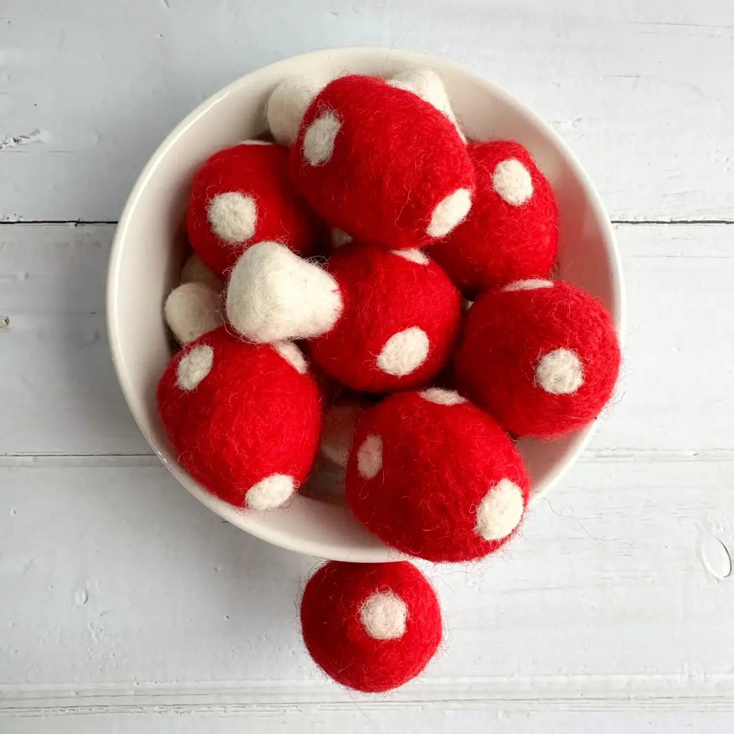 Sewing Seeds Play - One Red Felt Mushroom / Toadstool