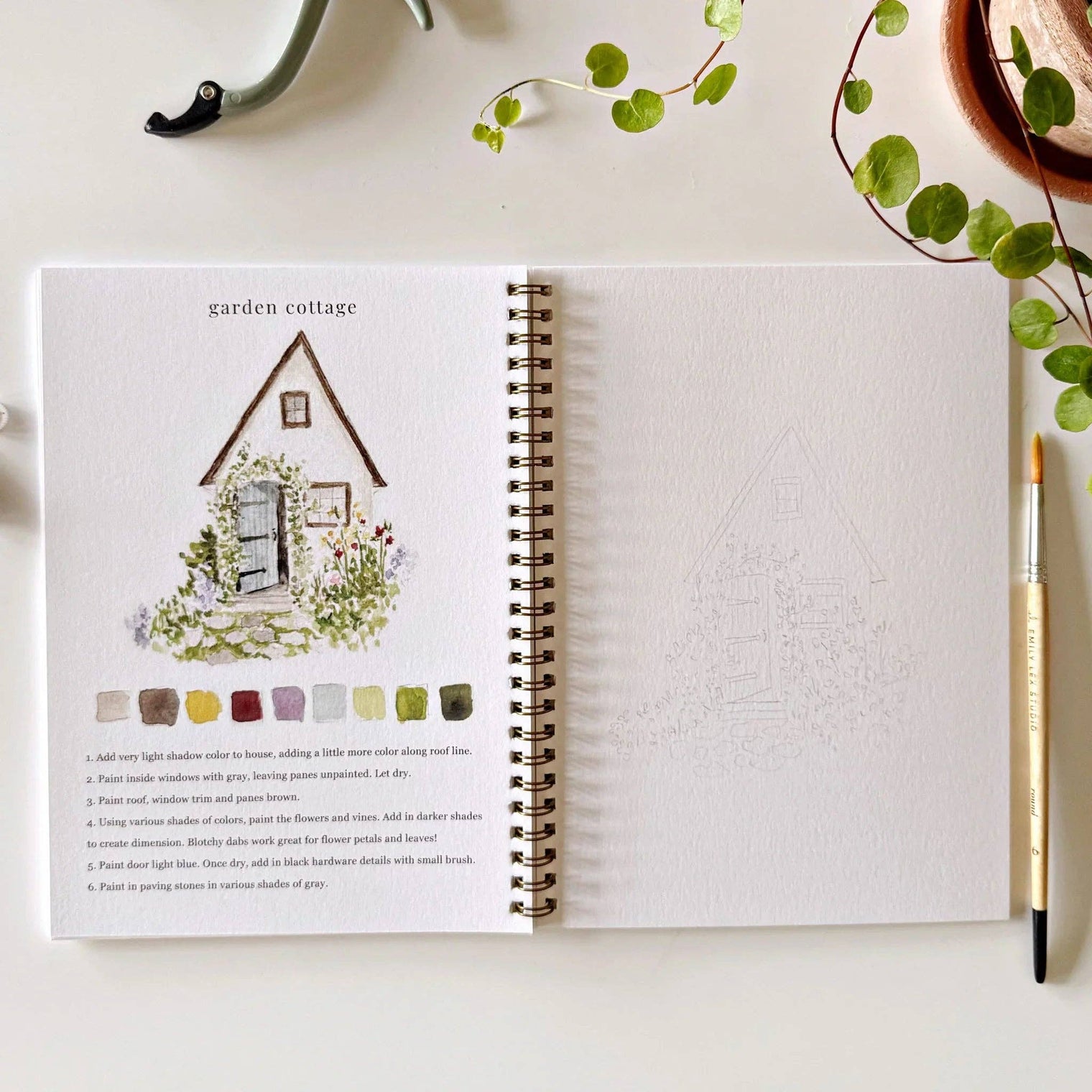 Emily Lex Studios - Garden Watercolor Workbook