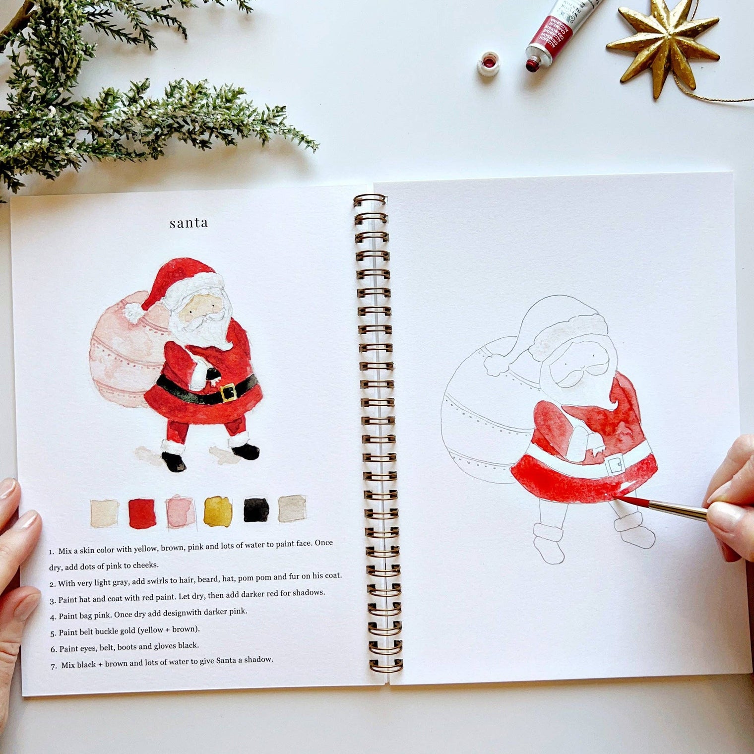 Christmas Watercolour Workbook