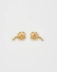 Fable England - Lucky Clover Pearl Stud Earrings