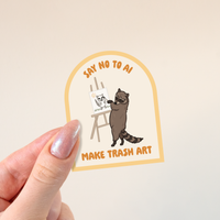 Le Petit Lapin Art Studio - Art Raccoon Sticker