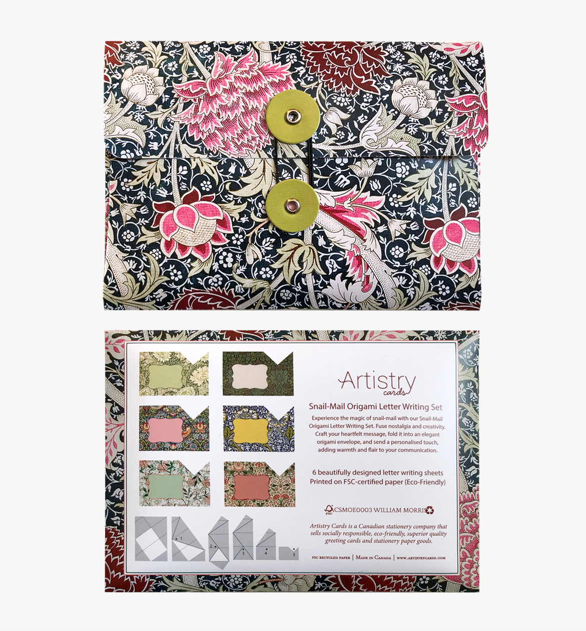 Artistry Cards - William Morris Origami Snail Mail Set