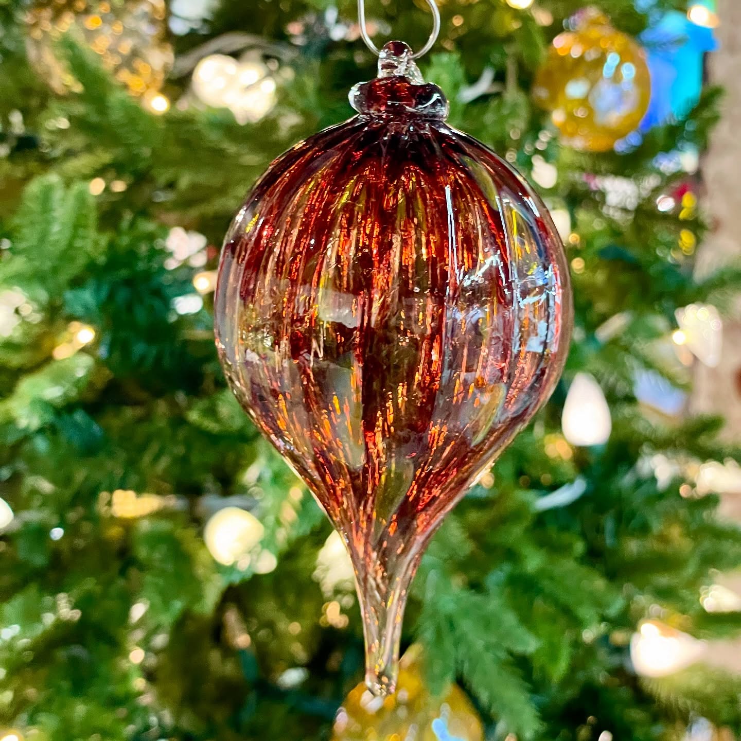 Blown Glass Pointed Ornaments