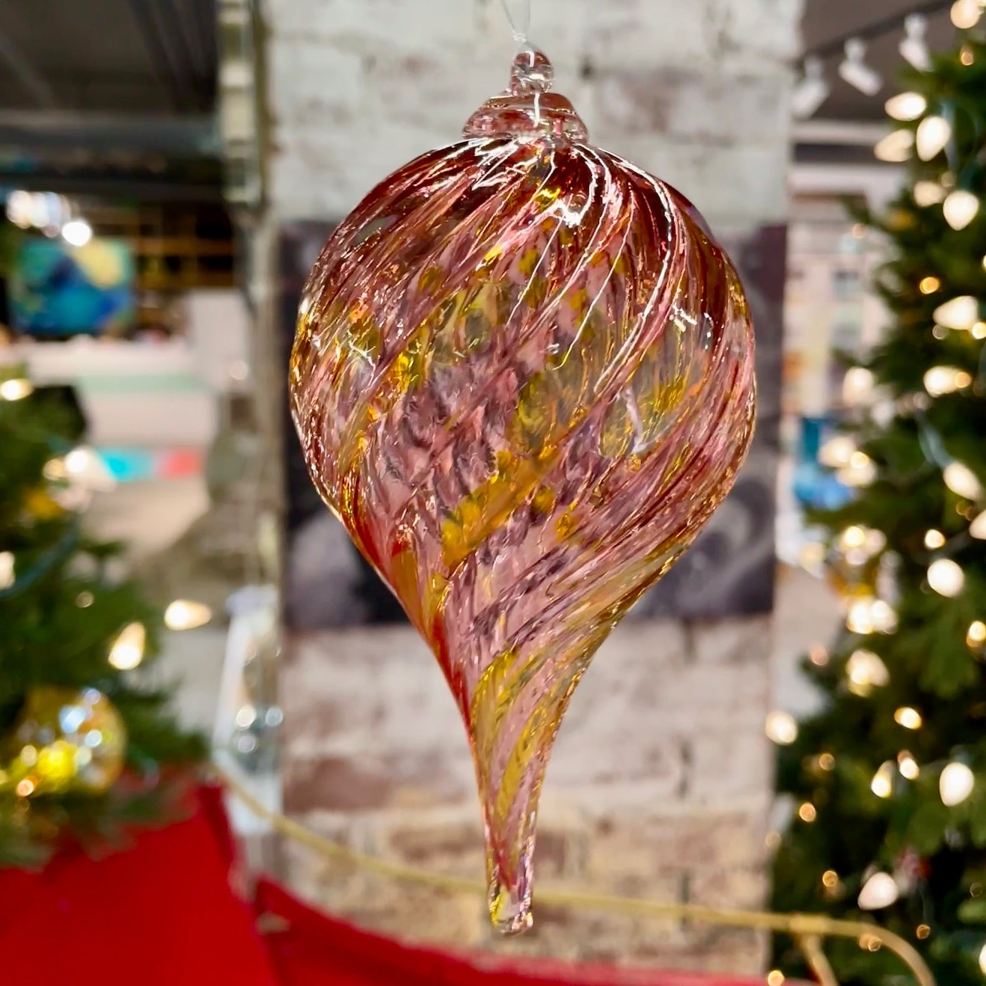 Blown Glass Pointed Ornaments