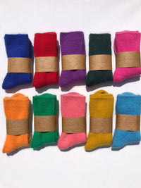 Billy Bamboo - Angora Wool Socks - Colourful Jewel Tones