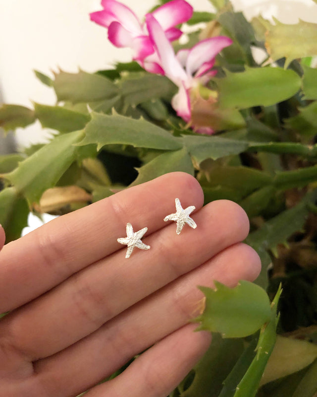 Bridget Turner Jewellery - Mini Sea Star Earrings in Silver