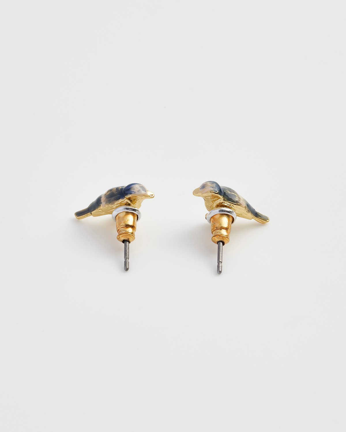 Fable England UK - Enamel Blue Tit Stud Earrings