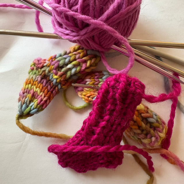 Mini Knit Sock Keychains