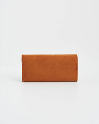 Fable England - Floral Tan Faux Suede Embroidered Purse