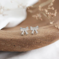 Birch Jewellery - Mini Bow Earrings - SIlver