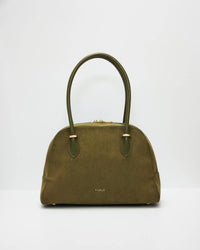 Fable England UK - Amelia Shoulder Bag in Khaki Suedette