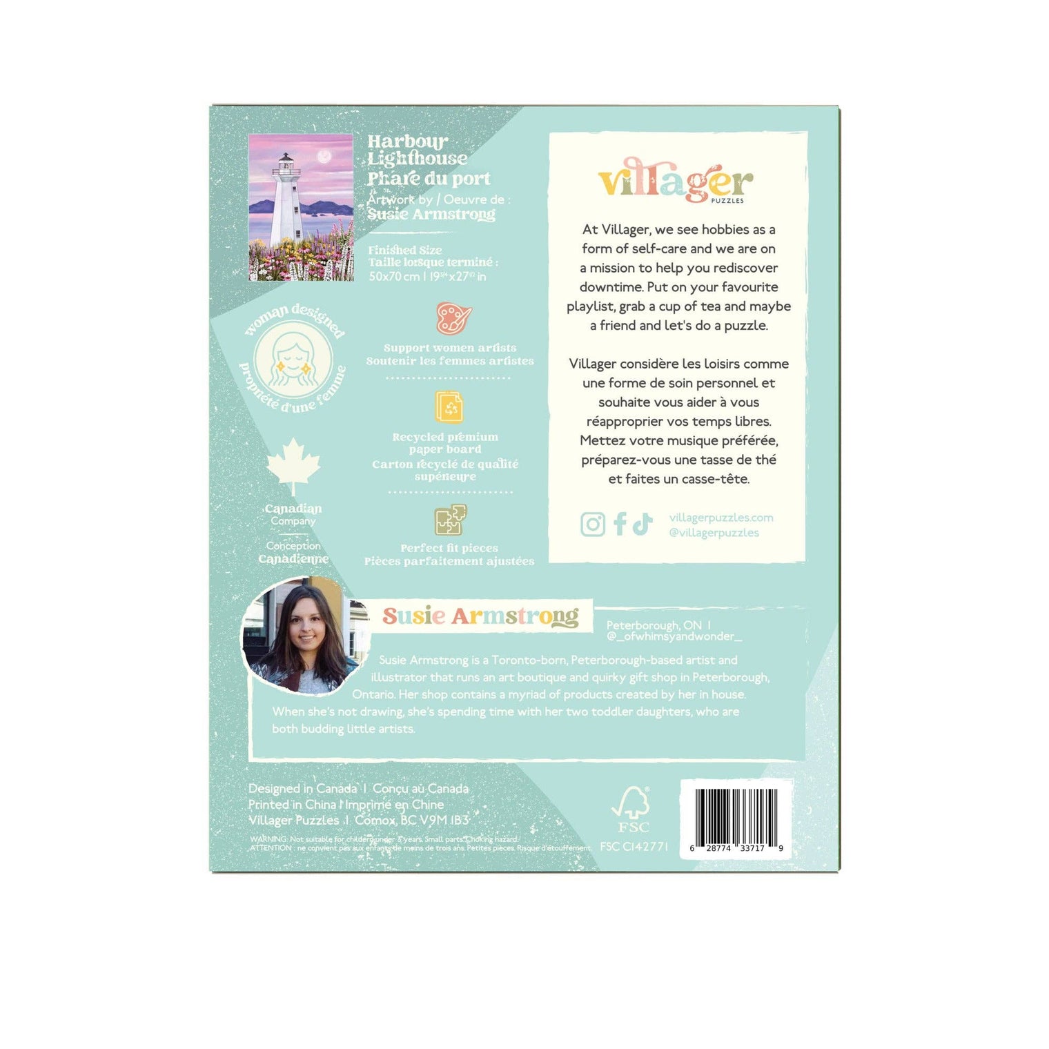 Villager Puzzles - Harbour Lighthouse | 1000-Piece Puzzle | Designed in Canada