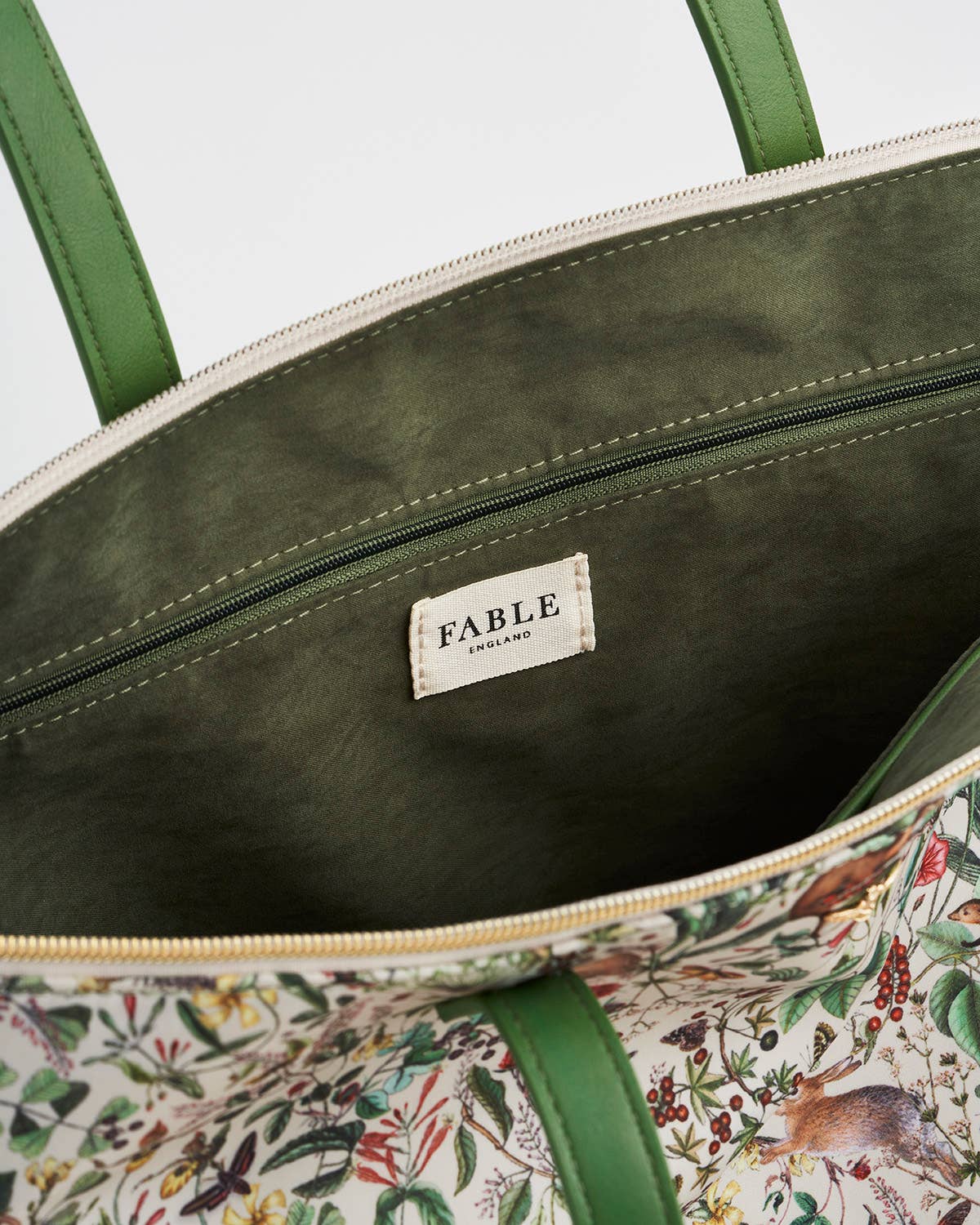 Fable England - Garden Floral Cream Grab Tote