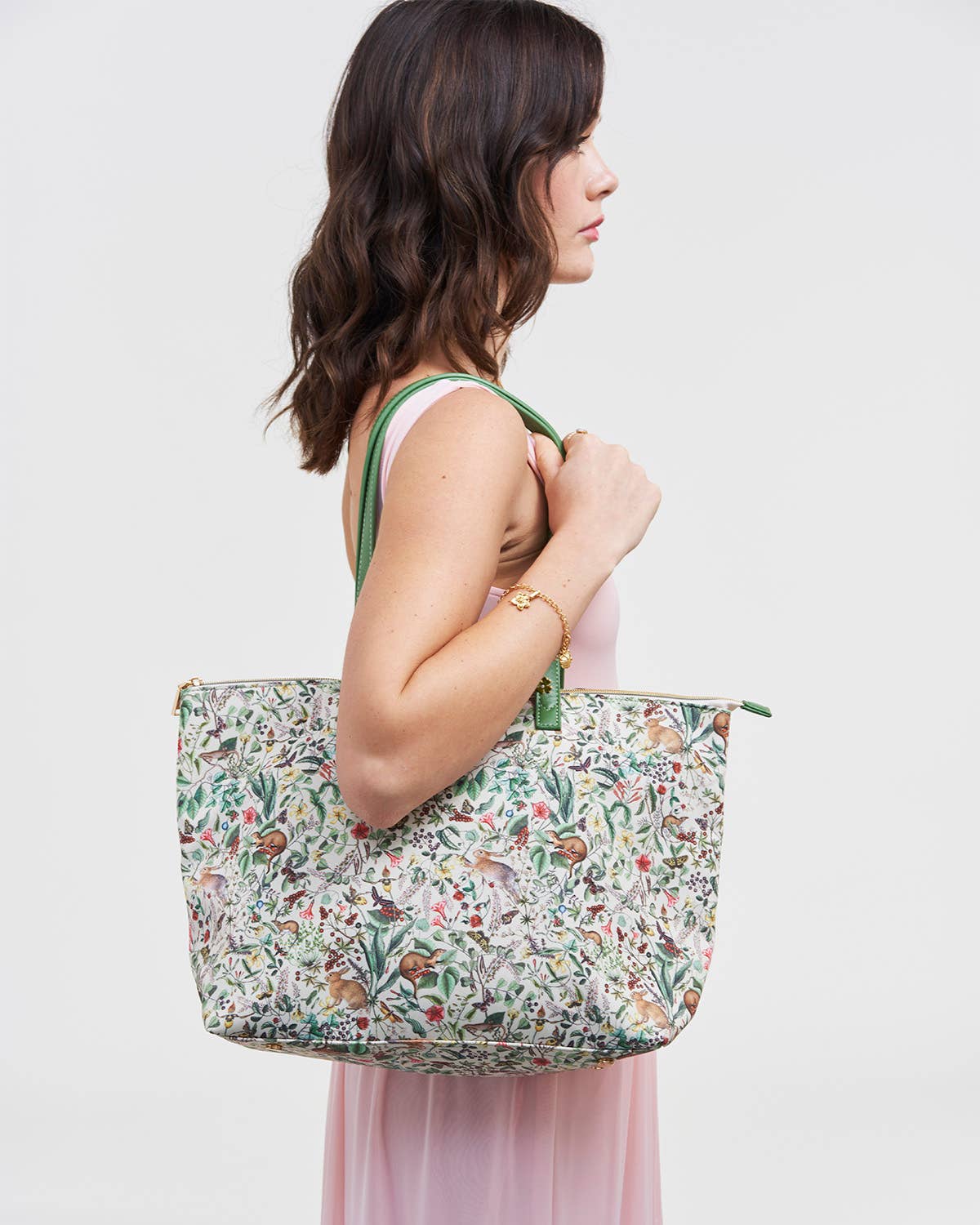 Fable England - Garden Floral Cream Grab Tote