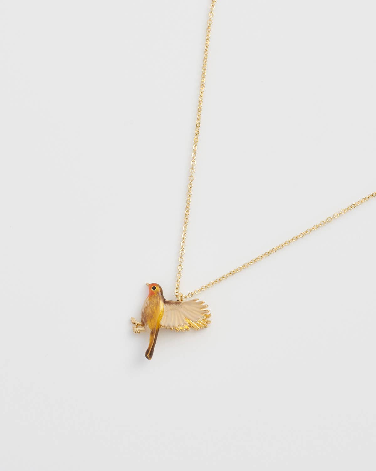 Fable England UK - Enamel Flying Robin Necklace