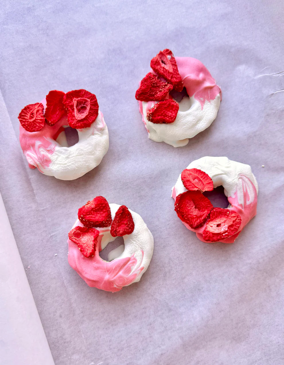 Charlie's Bakeshop - Strawberry Cheesecake Doughnuts - Pack of 3