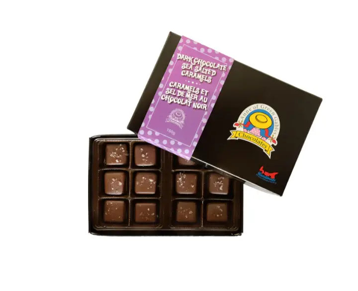 Anne of Green Gables Chocolates - Boxed Chocolate (12 Piece) Dark Sea Salt Caramels