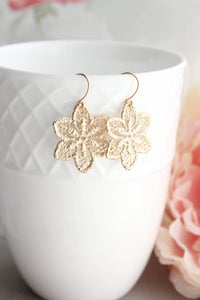 A Pocket of Posies - Rustic Lace Flower Filigree Earrings