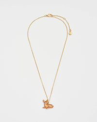 Fable England - Resting Fawn Gold Chain Necklace