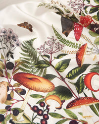 Fable England UK - Orla Mushroom Small Square Scarf in Ivory