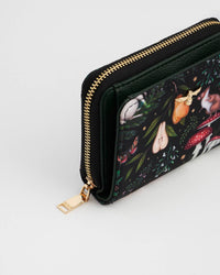 Fable England UK - Niva Print Small Purse in Green